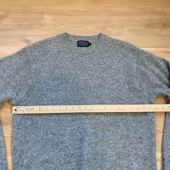 Pendleton Men's Washable Wool Crewneck Pullover Sweater Gray Large - Picture 3 of 7